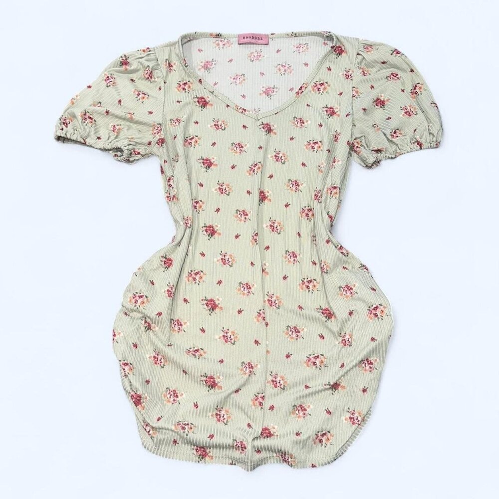 Ragdoll Maternity Puff Sleeve Floral Top